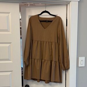 SHEIN Brown Tiered Dress